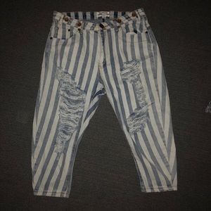 Striped ‘One Teaspoon’ boyfriend style jeans